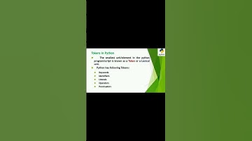 Tokens in Python 💯✌️ #tokens #shorts #youtube 🔥✨💥