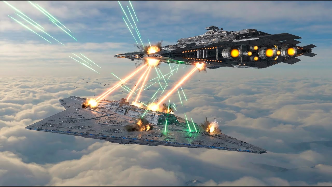 Assertor Star Destroyer vs Megator Dreadnought | Empire at War Remake AR