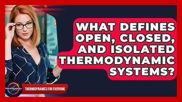 What Defines Open, Closed, And Isolated Thermodynamic Systems? - Thermodynamics For Everyone