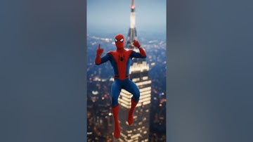 spider man flying in building tower #music #spiderman #ai #animation
