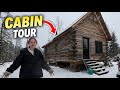 Inside a REAL Off-Grid Cabin 🏡🌲 Would You Live Like This?