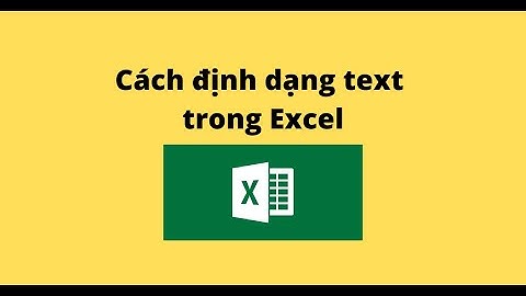 Cách định dạng text trong Excel