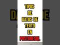Tipos de datos de texto en PostgreSQL en menos de 1 minuto #postgresql #database