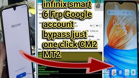 infinix smart 6 Frp Google account bypass  just One click with Cm2 mt2 New update December 2022