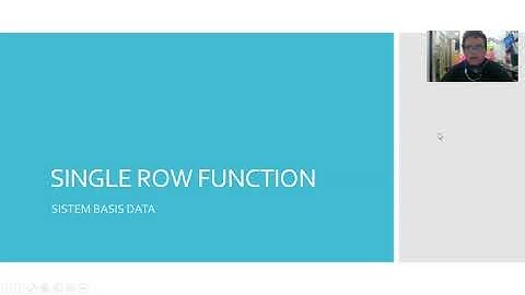 sistem basis - SINGLE ROW FUNCTION