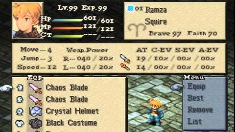 Final Fantasy Tactics - Weapon Duplication Glitch