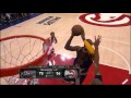 LeBron James&#39; ridiculous behind the back pass to Shumpert for 3! (Cavs vs Hawks)