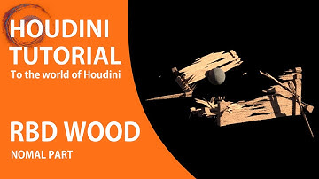 [Houdini tutorial] RBD Broken wood for Beginners / RBD 나무판자 부수기 튜토리얼 (Easy to follow)