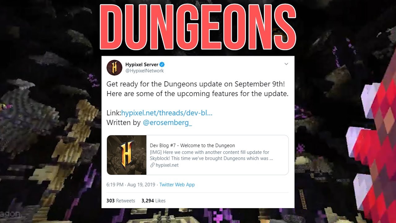 Hypixel Skyblock Dungeons Release Date FAKE YouTube hypixel-skyblock-dungeons-release-date-fake-youtube