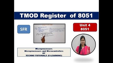 Unit 5 L2 | TMOD Register in 8051 | TMOD Register of 8051 microcontroller  | SFR of 8051