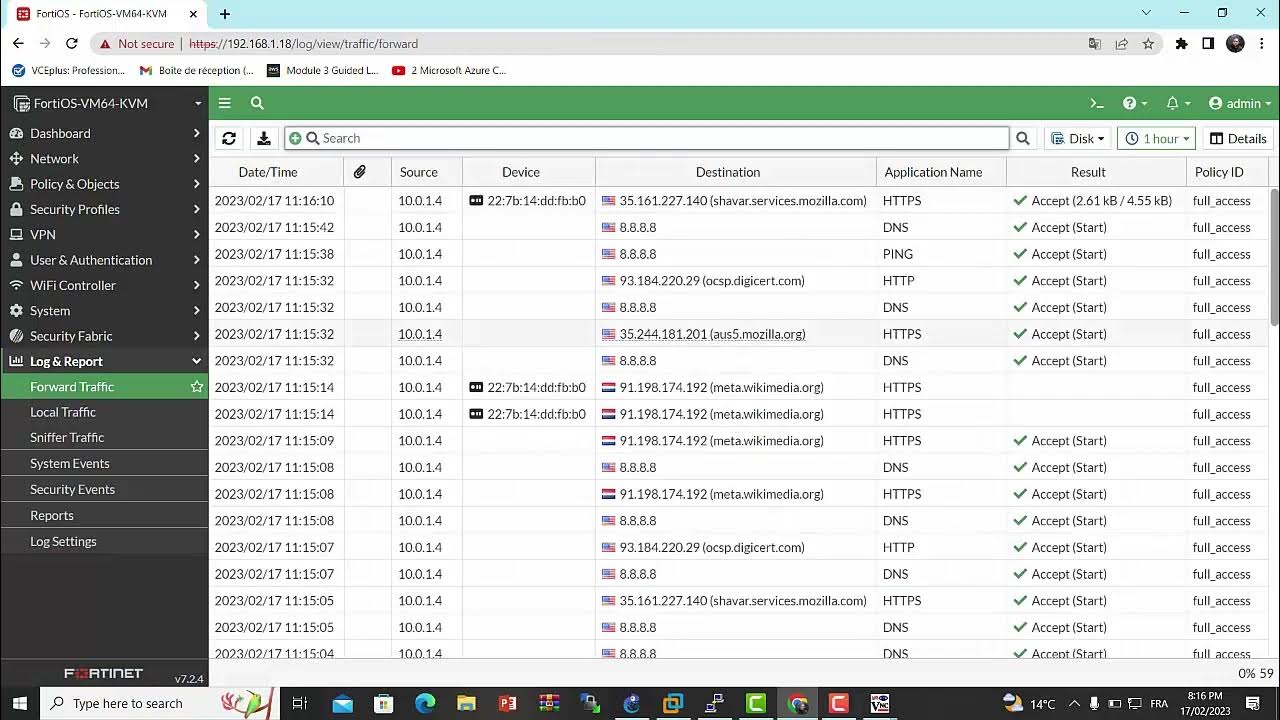 How to setup fortigate 7 2 4 firewall to access the internet youtube