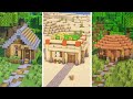 Minecraft | How to Build 3 Starter House for 3 different biomes Tutorial (#16)