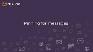 Pinning messages | eM Client 11 Sneak Peek