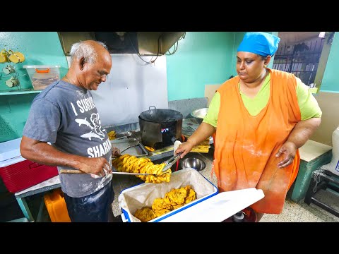 3 a.m. DOUBLES FACTORY and TRINI INDIAN FOOD in Port of Spain, Trinidad!!