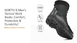 NORTIV 8 Men's Tactical Work Boots: Comfort, Protection & Durability!