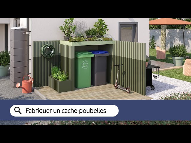 DIY BRICO DECO - Construire un abri poubelles à toit végétalisé