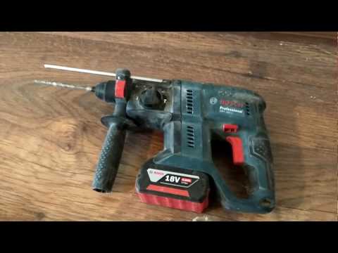 Аккумуляторный перфоратор Bosch GBH 180-LI в деле...