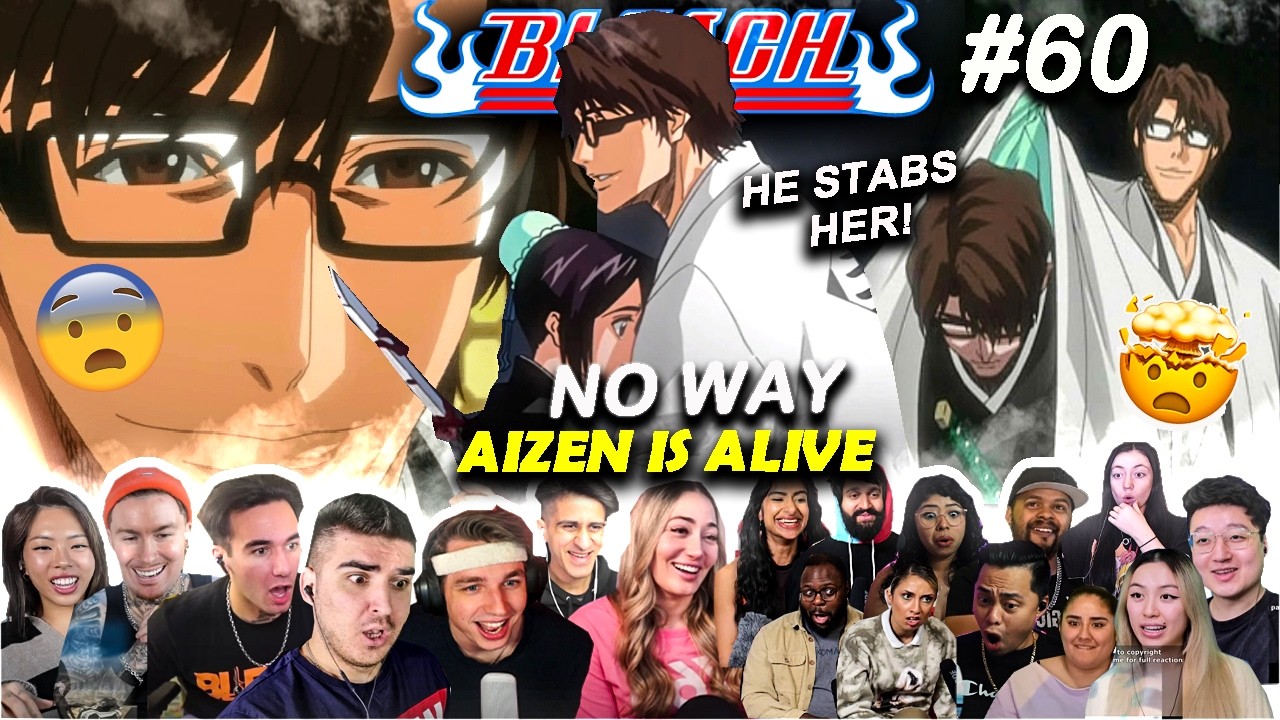 Айзен жив‼️😲Он ударил Хинамори ножом💀Это их просто потрясло😱 Реакция на 60 серию BLEACH (ブリーチ)