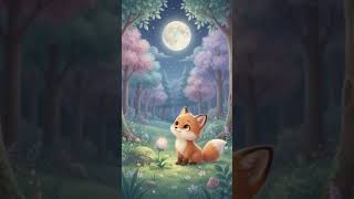 🦊🌙 The Fox & The Magical Moonflower! ✨🌸 | Cute Kids Story #shorts