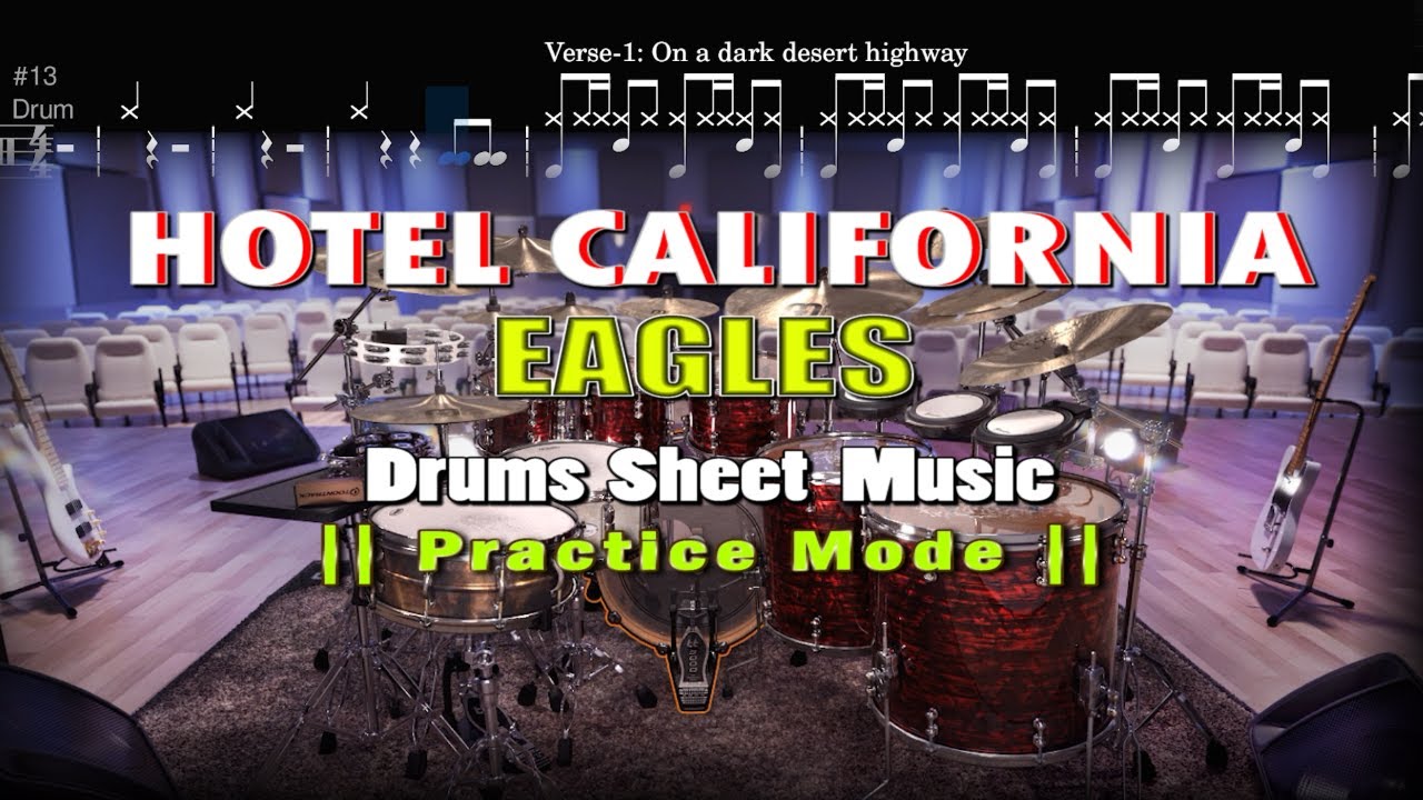 Eagles : Hotel California || Drums Sheet Music (With Download)
