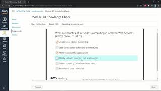 ACAv2EN-7684 AWS Instructure - AWS Academy Cloud Architecting - Module 13 Knowledge Check - Speedrun Wealth