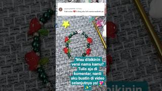 Gelang Manik inisial "I💓A #KerajinanTangan #GelangManikManik #ShortsDIY #TutorialManikManik