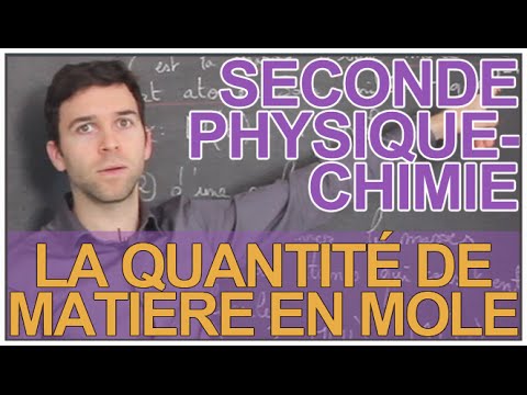 La quantité de matière en mole - Physique-Chimie - Seconde - Les Bons Profs