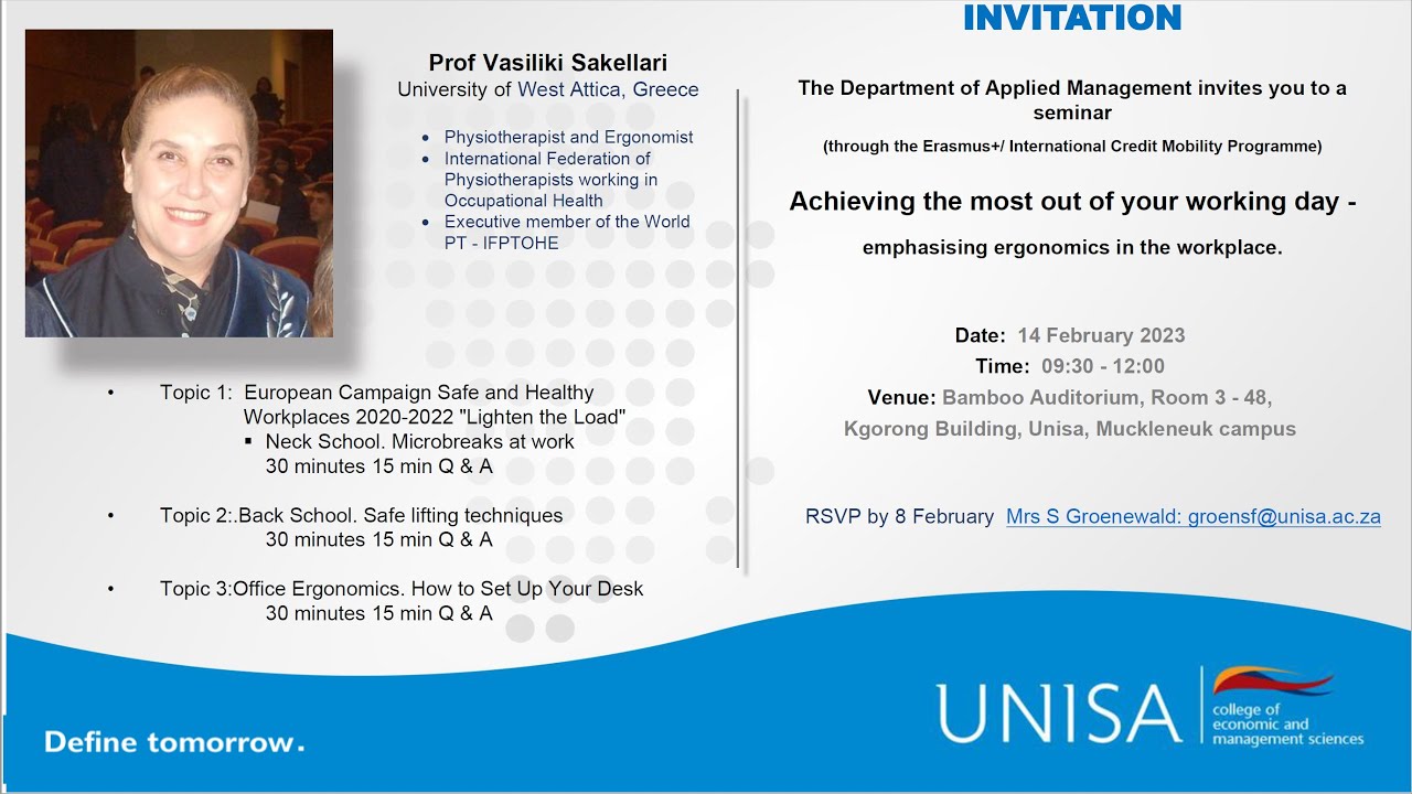 The Department of Applied Management invites you to a seminar