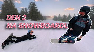 Učím Absolutního Začátečníka na Snowboardu - Den 2 #snowboarding #snowboard