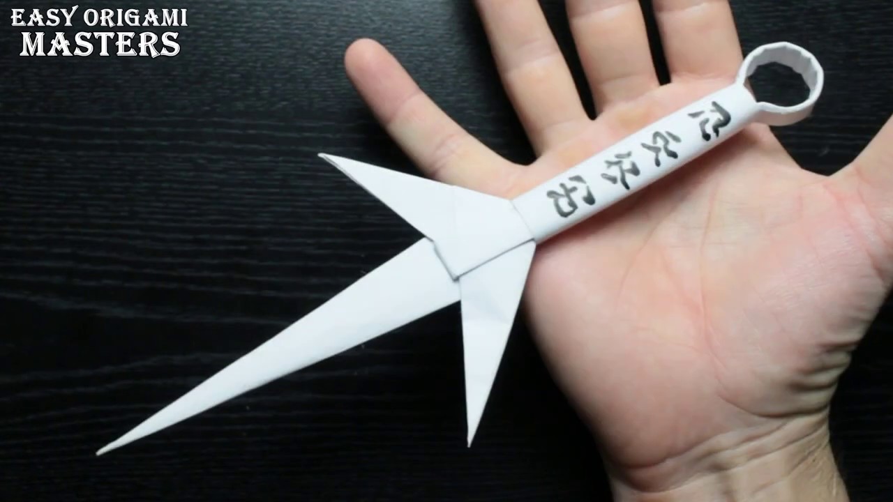 Kunai Minato from Naruto. Easy Origami Masters) YouTube