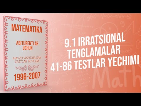 Video: 9 31 ning kvadrat ildizi irratsional sonmi?