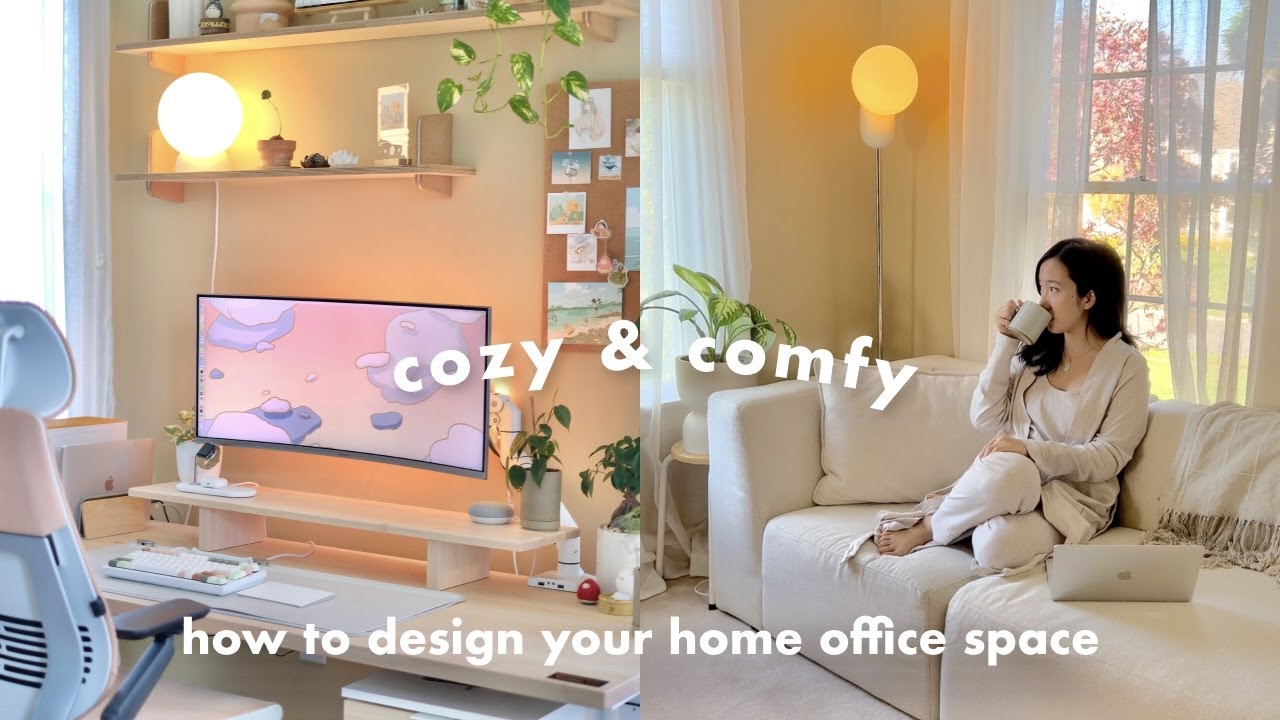 How To Make Your Work From Home Office & Desk Setup COZY, Comfy, and  Enjoyable ??? - YouTube