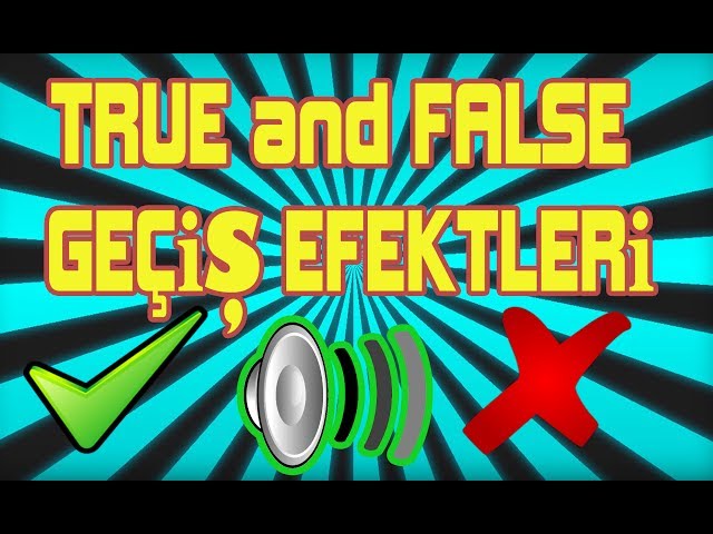 True and False Sound Effects | Correct and Wrong Sound Effect | Doğru ve Yanlış Ses Efektleri class=