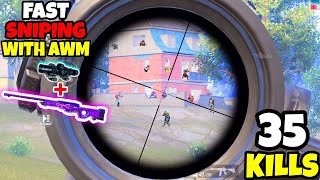 Fast Sniping With AWM = 35 KILLS in BGMI • BGMI And PUBGM Gameplay