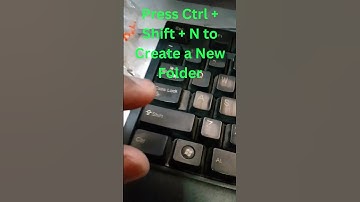 Create a New Folder by keyboard shortcut keys  | Press Ctrl + Shift + N to Create a New Folder