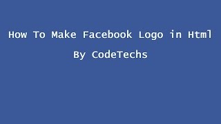 how to make facebook logo in html and css