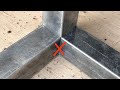 Few know how to cut square pipe for a 90 degree joint  welding tricks