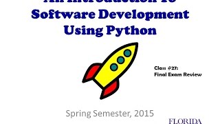 COP2271C - Class #27 - Final Review - Software Development