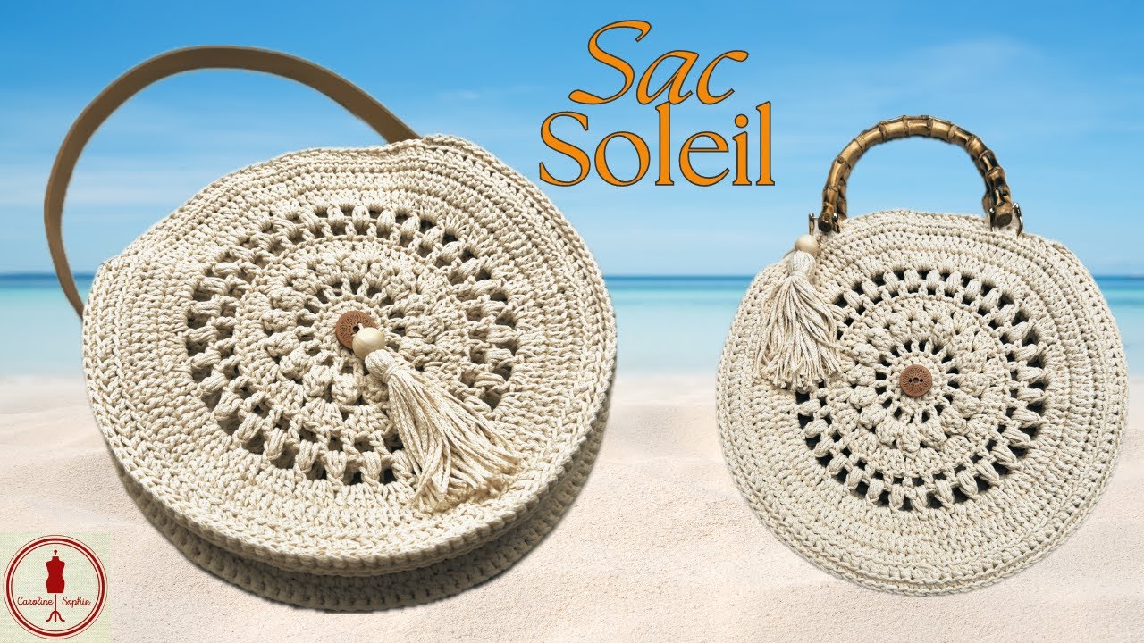 🌞👜SAC AU CROCHET "SOLEIL"