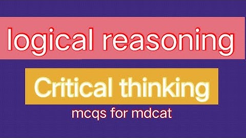 logical reasoning |lecture#10 | critical thinking | mdcat mcqs | All Learning school