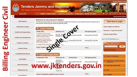 How to submit bid on jktender website ? PWD ka tender kaisai jama karai ?