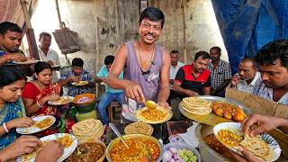 Huge Crowd For Swapan Das Parota In Shyamnagar Soybean Ghugni & Egg Curry পরট ঘগন ডমর কষ