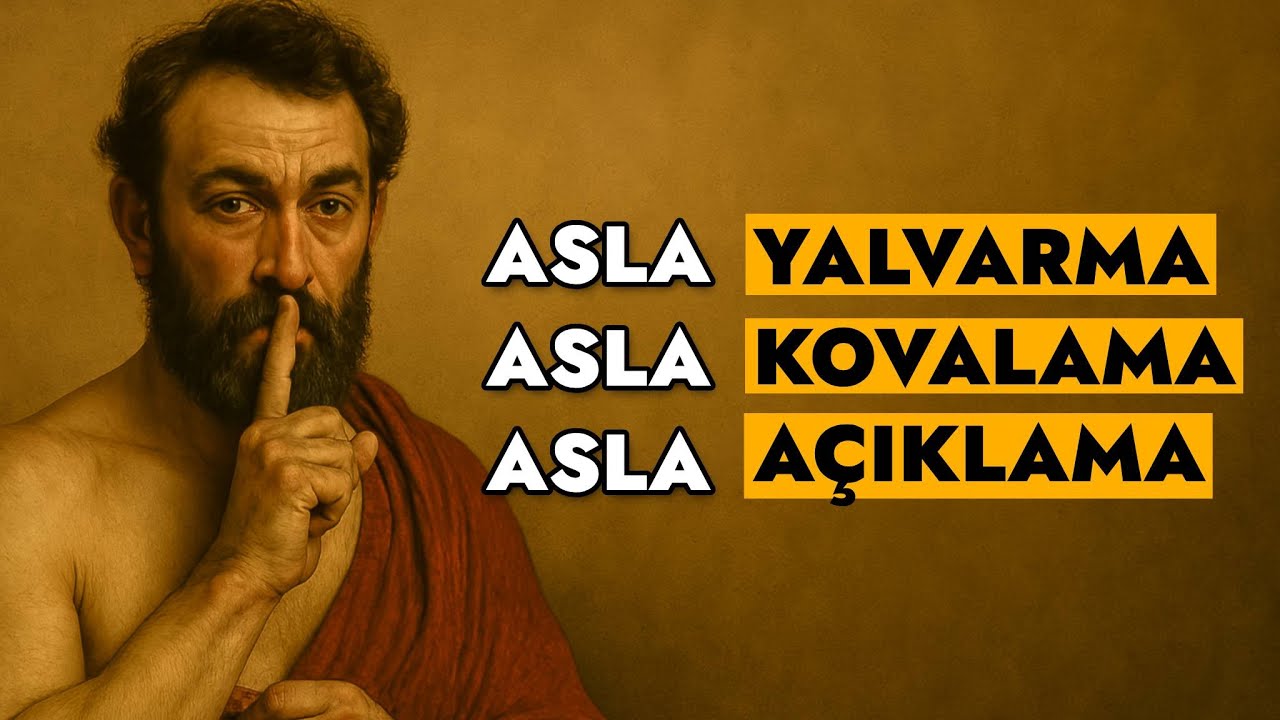 Asla Kovalama, Asla Yalvarma, Asla Açıklama – Sessizliğin Süper Gücün Olur | STOACILIK