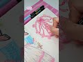 Blue pink ballet girl acrylic marker pen healing hand-drawn#Voice-controlled sleep aid#Bru