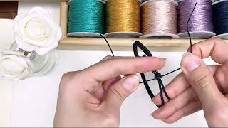 LAMIBEE Craft How to make BLACK INFINITY Bracelet Tutorial