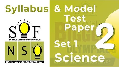NSO Science Olympiad Class 2 Model Test Paper Set 1