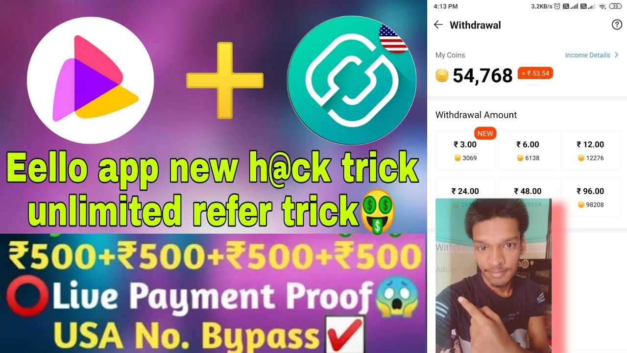 [Hindi] Ello app new trick Unlimited Refer Trick 2020 trick Online Otp Bypass Trick 2020🔥🤑