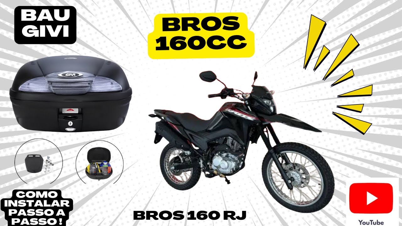 Como instalar BAÚ GIVI na Bros 160 2025 @Bros160RJ  