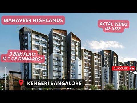 Mahaveer Highlands |☎+91-8861110665 | 3 BHK Flats For Sale In Kengeri Bangalore | Price ₹ 1 Cr*