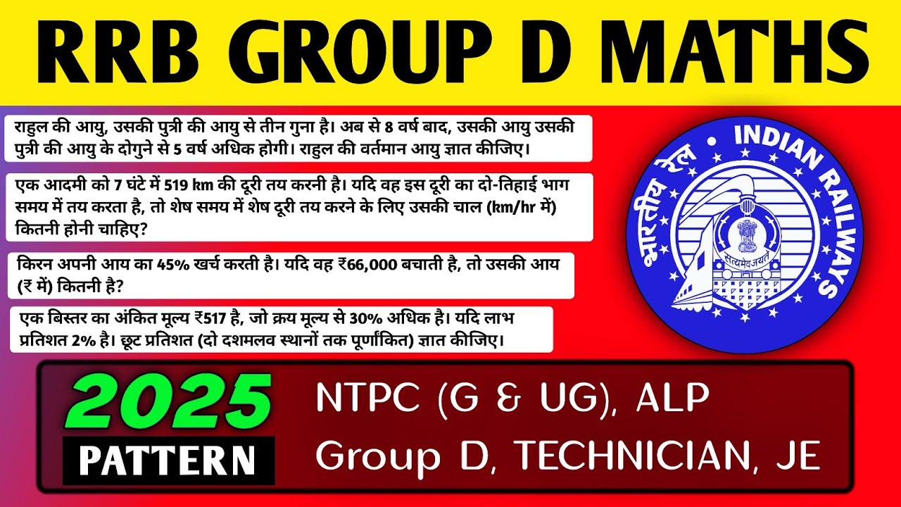 RRB GROUP D Maths 2025 | RRB GROUP D Exam Review 2025 | RRB GROUP D ...
